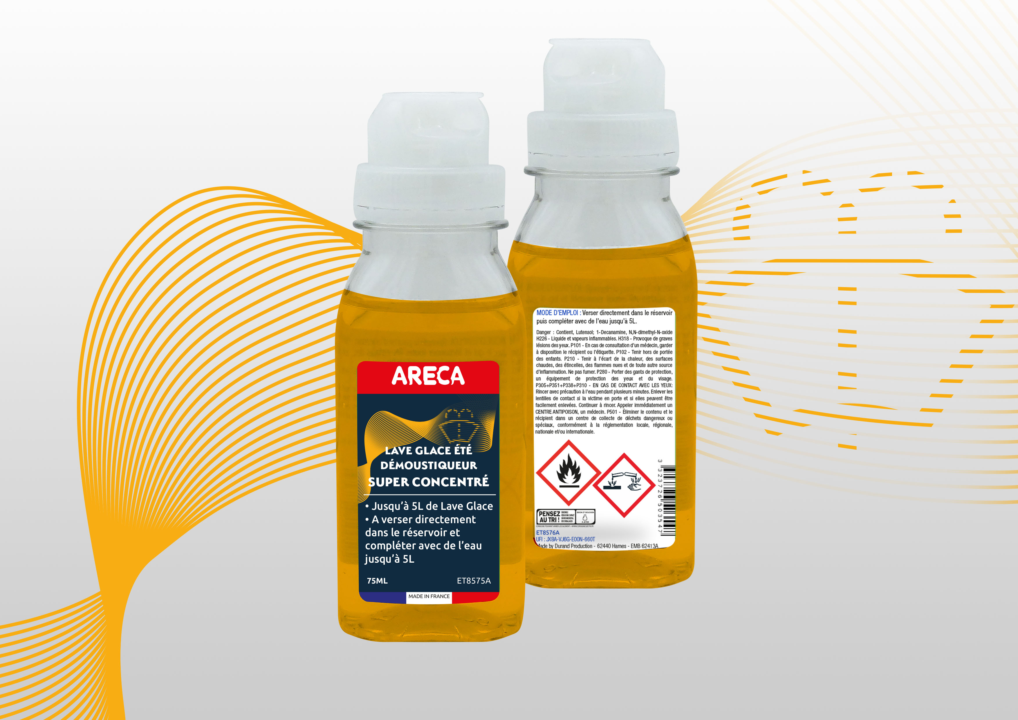 Areca vous présente le Lave Glace super concentré. - Areca Lubrifiants -  Liquides pour véhicules et lubrifiants auto